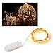 Litake Waterproof Battery String Lights Silver Wire Fairy Indoor LED String Light for Decorative Christmas Holiday Wedding Parties(6.5ft-20LEDs-Warm White-CR2032 Battery Box)-2 Packs