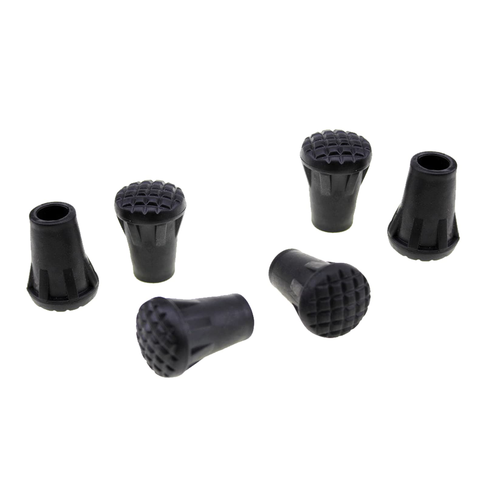 6 Pcs Heavy Duty Rubber Ferrules Walking Stick Rubber Tips Trekking Poles Caps for Hiking Stick Walking Trekking Poles