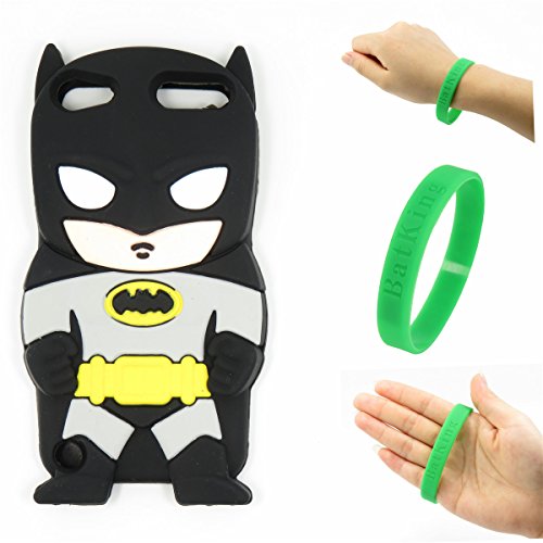 Touch 6 Case Apple iPod Touch 6 Silicone Case,Bat King 3D Cute Cartoon Justice Bat Soft Silicon Gel Rubber Case Cover Skin for Apple iPod Touch 6(Justice Bat)