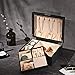 SONGMICS 2-Layer Jewelry Box, Lockable Jewelry Organizer, with Necklaces Hooks, Watch Cubes, Covered Compartment, Removable Divider, Thickened Frame, Black UJBC235BK