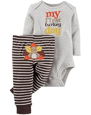 Unisex Baby First Thanksgiving 2-piece Bodysuit Pant Set