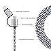 Cablex 2Pack 6FT 2 in 1 Lightning and Micro USB Cable Nylon Braided Sync and Charging Cable Cord for iPhone 6s plus/6s/6 plus/6/5s/5c/5, iPad /iPod, Samsung, HTC, Nexus, Nokia, Sony, Android Devices