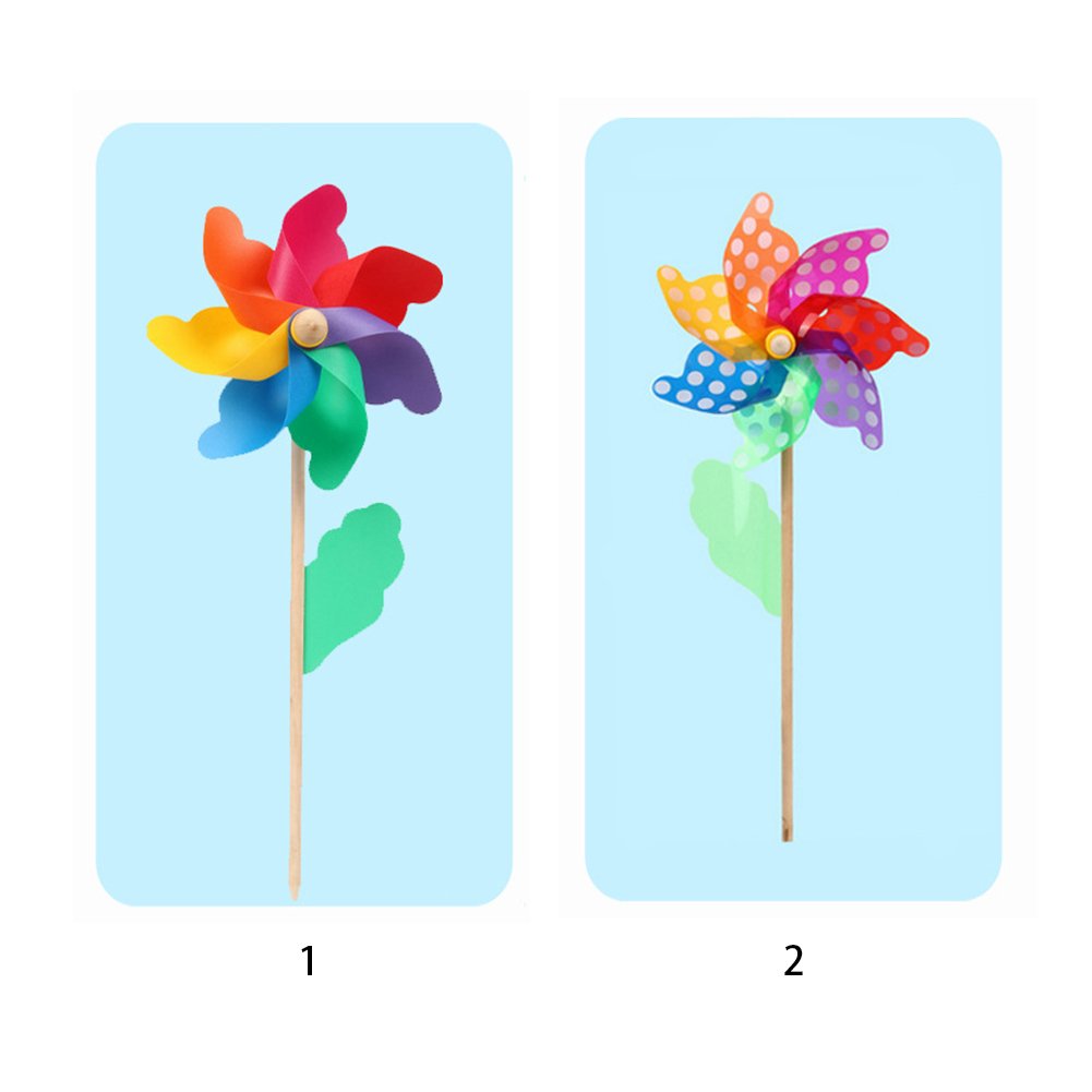 JAWSEU 100 Girandole Arcobaleno Fai-da-Te: Mulini A Vento In Plastica E Alluminio Per Bambini, Decorazioni Da Giardino E Spaventapasseri Colorati