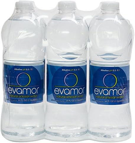 Evamor Natural Alkaline Artesian Water, 64 Fluid Ounce -- 6 per case.