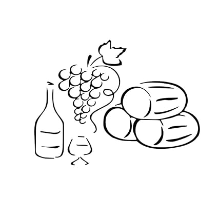 Vosarea Wall Decal Wine Grapes Restaurant Kitchen Decor Amazon Co