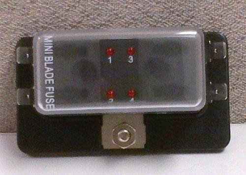 MINI-BLADE-FUSE-BLOCK-HOLDER-WITH-LED-INDICATOR-MARINE-BOAT-4-GANG-NEW-PATENT MINI-BLADE-FUSE-BLOCK-HOLDER-WITH-LED-INDICATOR-MARINE-BOAT-4-GANG-NEW-PATENT