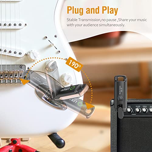 LEKATO Wireless Guitar System UHF Wireless Guitar Transmitter Receiver
