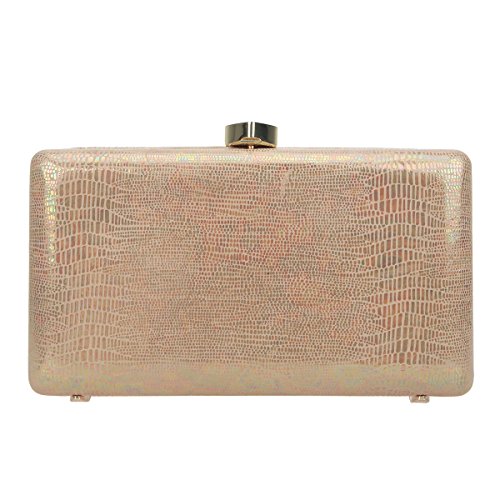 Fawziya Evening Bags And Clutches For Women Heart Lock Purses And Handbag-Gold