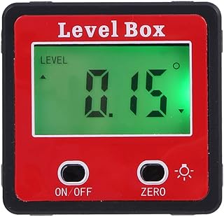 KKmoon Winkelmesser Neigungsmesser Wasserwaage Wasserdicht Bevel Box Winkelmessgerät Digitaler LCD Inklinometer Rot