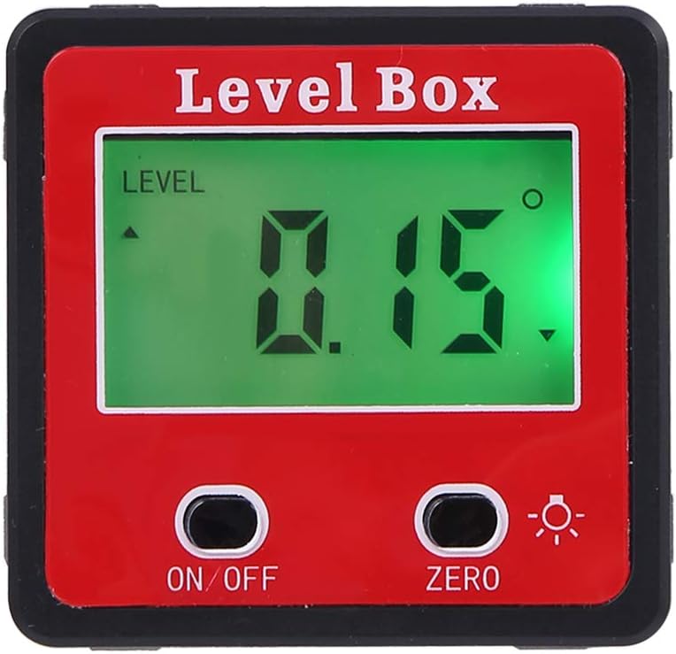 KKmoon Winkelmesser Neigungsmesser Wasserwaage Wasserdicht Bevel Box Winkelmessgerät Digitaler LCD Inklinometer Rot