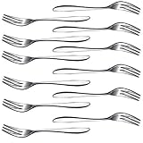 Glittermall Pack of 12 Stainless Steel Forks Cocktail Tasting Appetizer Cake Forks, Fruit Forks Wedding Party Christmas Gift