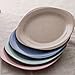 UPSTYLE Children Plates Wheat Straw Healthy and Unbreakable Dinner Plate Tableware Dish for Kids (4-pack)
