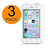 iPhone SE Screen Protector, Dimik 3 pack iPhone SE Tempered Glass Screen Protector for iPhone SE, 5, 5S, 5C (3 pack)
