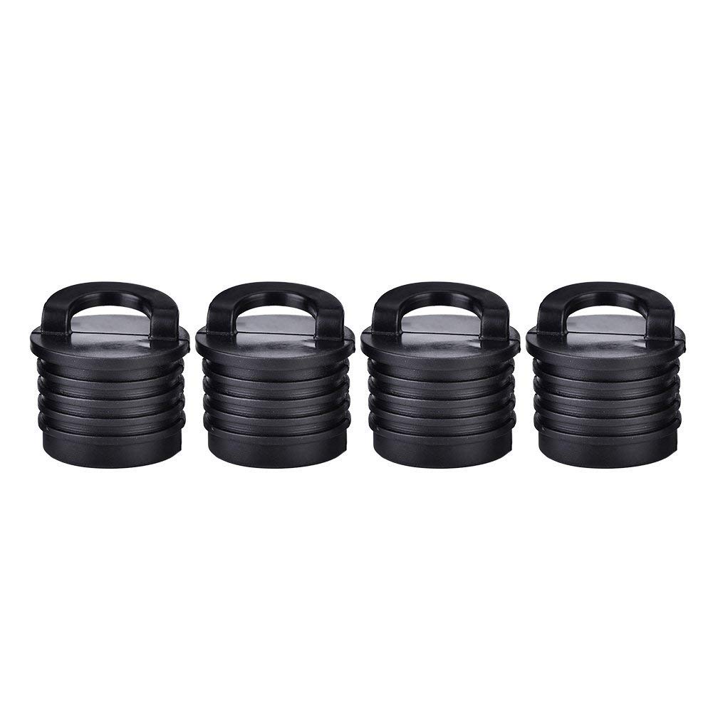 Alomejor Universal Boat Scupper Kayak Drain Hole Plug 4pcs Rubber Stopper Bung for Canoe Dinghy Marine
