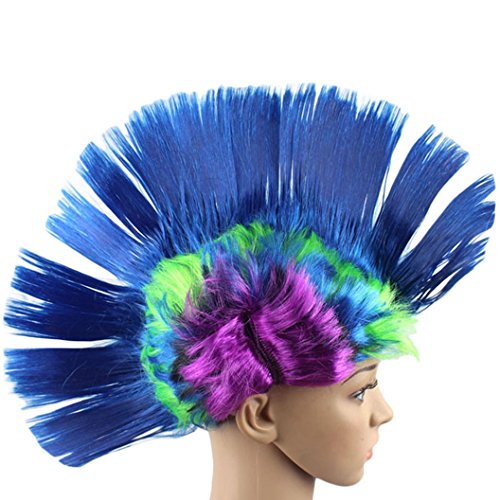 DEESEE Masquerade Punk Mohican hairstyle Cockscomb Hair Cosplay wig