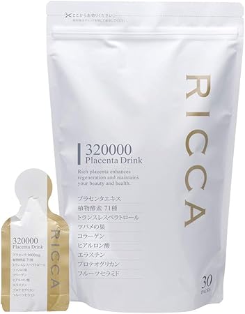Amazon 高濃度プラセンタ Ricca リッカ 3000プラセンタドリンク スマートパック30包入 450g 15g 30 高濃度美容健康エキス セレクトビューティーリッカ プラセンタ