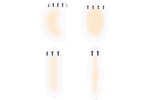 Hydrocolloid Blister Pads, 40PcsWaterproof Adhesive Blister Cushion Dressing for Heel, Toe, Foot, All Skin Types 4 Shapes (Ov