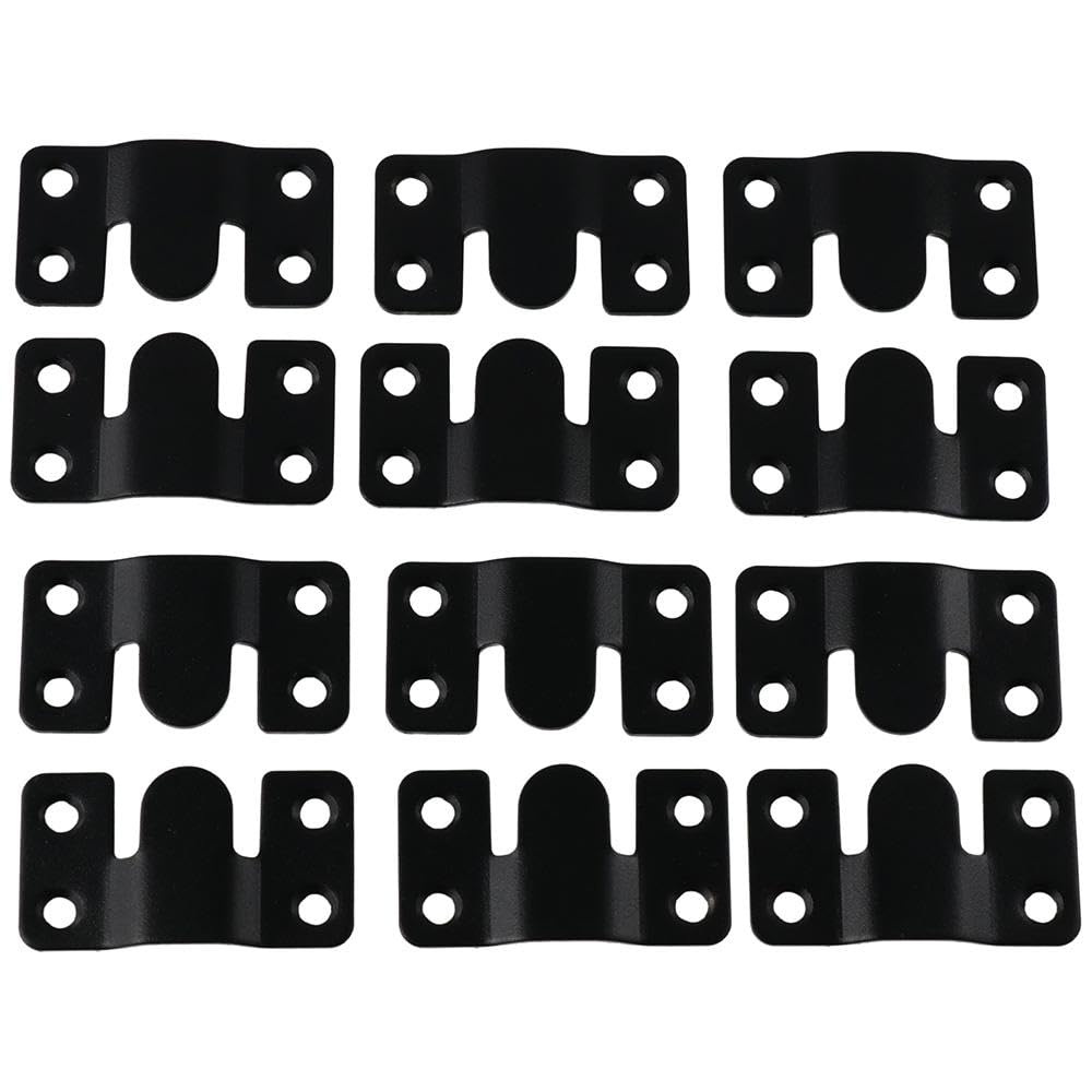 Upluckey Hanging Buckle 6 Pairs Interlock Heavy Duty with Screws Flush Mount Bracket Stainless Steel Z Clips