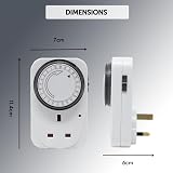 Defender 24 Hour Segment Timer Plug UK 240V 3 Pin Socket view 5