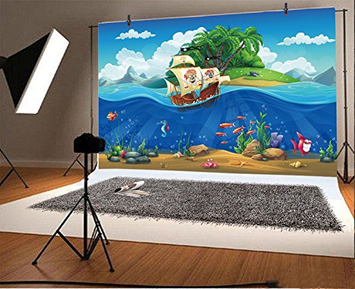 AOFOTO 5x3ft Fantasy Underwater World Background