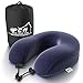 Pete Gear Hub Travel Pillow - Memory Foam Neck Pillow - Airplane Pillow for Car, Bus, Train Travel, Rest - 2 Carry Travel Pillowcase - Protective Navy Blue Velour Cover Product Name