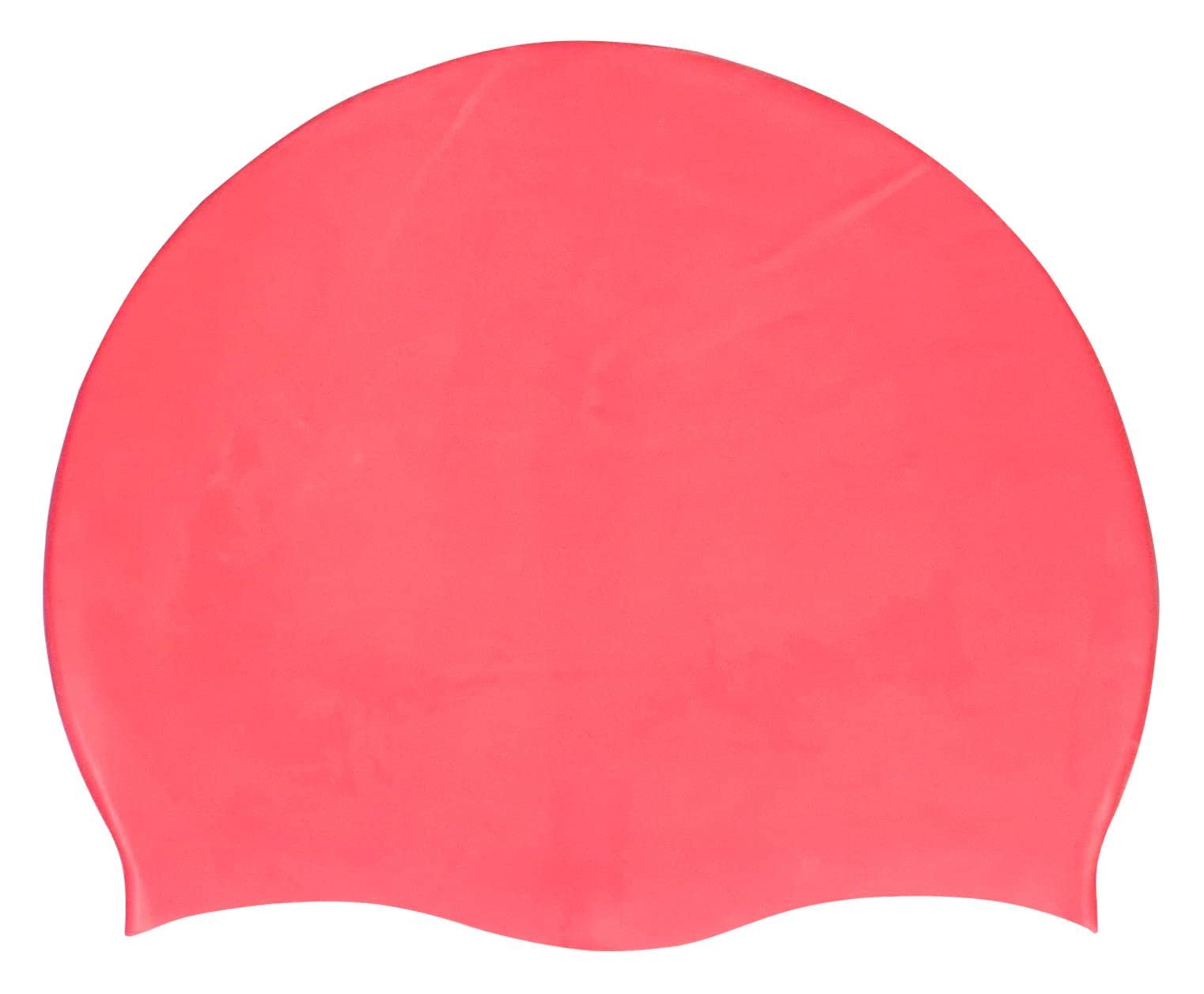 Blue Reef Stretchy Silicone Unisex Women Men One Piece Swimming Hat Swim Cap Plain Unbranded Fluo Dark Pastel Colours One Size Adults 8+ Years Easy Pull On Swim Hat (Opaque Red R3)