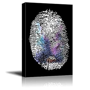 Wall26-Canvas Wall Art-Fingerprint-Giclee Painting Wall Bedroom Living House Decoration Home Art - 12x18 inches