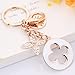 Modogirl Charms Four Leaf Clover KeyChain Women Key Ring Rose Gold Plated Swarovski Crystal Elements