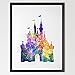 Dignovel Studios 11X14 Cinderella Disney Princess Castle Print Watercolor Painting Art Print For Kids Children's Wall Art Wall Decor Art Home Decor Wall Hanging N211
