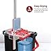 Topmop Microfiber Mop and Bucket System for Floor Cleaning with 3 Washable Flat Microfiber Mop Pads