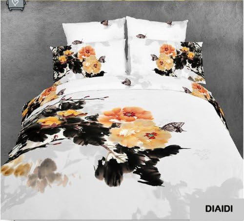 DIAIDI Home Textile,Butterfly Bedding,Butterfly Duvet Cover Set,Butterfly Bedding Set,Queen,4Pcs