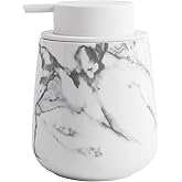 Agyiuns soap Dispenser Ceramic foaming soap Dispenser with Easy-to-Press Pump for Bathroom 12 oz refillable Liquid Hand soap Dispenser for Hand sanitizers, lotions