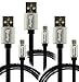 Bastex 3 pack Black Snake Skin Rugged Heavy Duty Durable High Speed USB 2.0 Micro USB Charger Cable (2.6 ft) for Galaxy S7 / S7 Edge S6 S5 Note 5 LG G4 and other devices