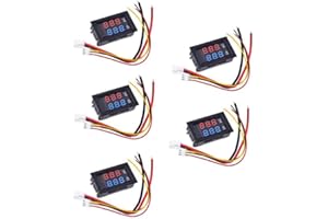 5PCS 0.28" inch LED Digital Voltmeter Ammeter DC Digital Multimeter 100V 10A Blue Red LED Amp Dual Digital Display Volt Meter