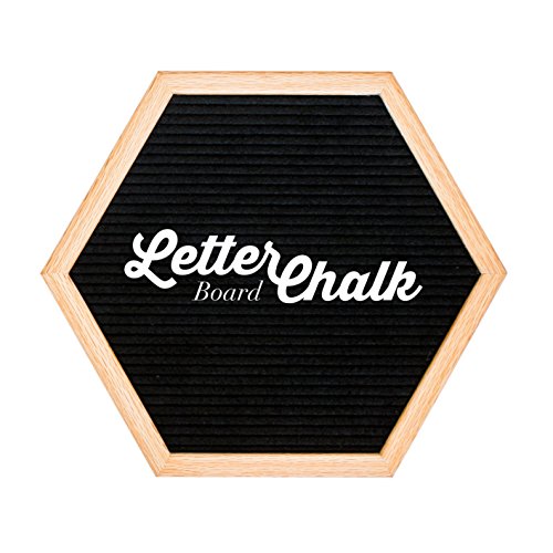 Hexagon LetterChalk A Reversible Changeable Letter Board Small Framed