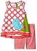 Rare Editions Girls' Little Bird Applique Short Set, Multi, 5