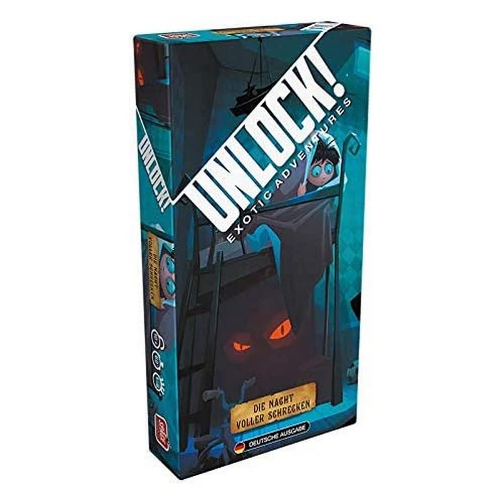 Asmodee, Unlock! - The Night of Terror, Family Game, Puzzle Game, 1-6 Players, From 10+ Years, 60+ Minutes, German