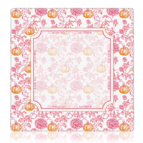 MDFURDG Fall Pink Pumpkin Floral Mahjong Mat for Table 31.5x31.5 at Amazon