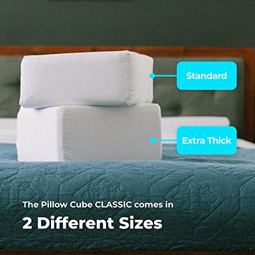 Pillow Cube Sidekick 6 inch Portable, Travel, Bed Pillow for Side