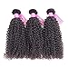 Original Queen 100% Brazilian Unprocessed Virgin Kinky Curly Human Hair Weave 3 Bundles With Closure Deep Curly Hair Extensions Mixed Length 12 14 16inches With 12inches Free Part Closure