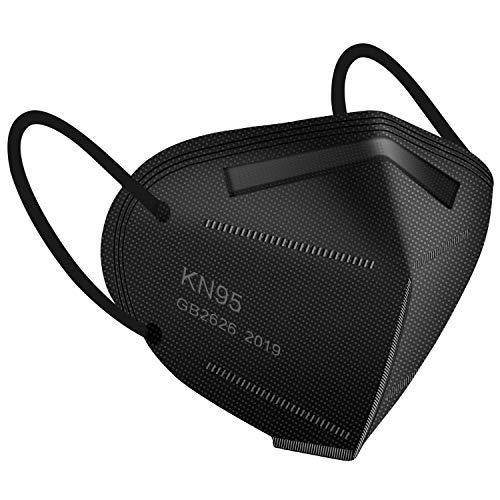 KN95 Face Mask 25 Pack, Filter Efficiency≥95, WWDOLL 5Ply Black KN95
