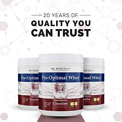 image for Dr. Mercola, Pro-Optimal Whey Chocolate Protein Powder, 19.2 oz (1 LB.