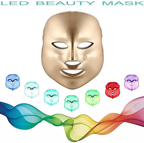 ieqer0 7 Color LED Face Mask,Facial Skin Care Mask Device, Cold Light LED electronic Mask Instrument, Beauty Face Care for Home