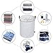 DOKEHOM 22-Inches Freestanding Laundry Basket with Lid, Collapsible Extra Large Drawstring Clothes Hamper Storage with Handle (Blue Stripe, XL)