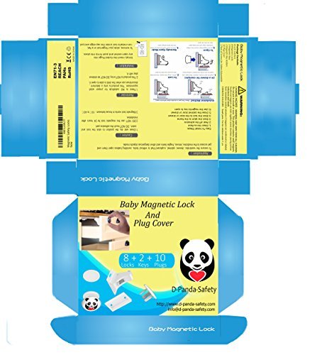 Child Safety Magnetic Locks - Invisible Baby Proof Latch Set 8 Locks & 2 Keys Heavy Duty Locking System for Proofing Cabinets Drawers Doors Kitchen with 3M Adhesive (Tools aren\'t required)