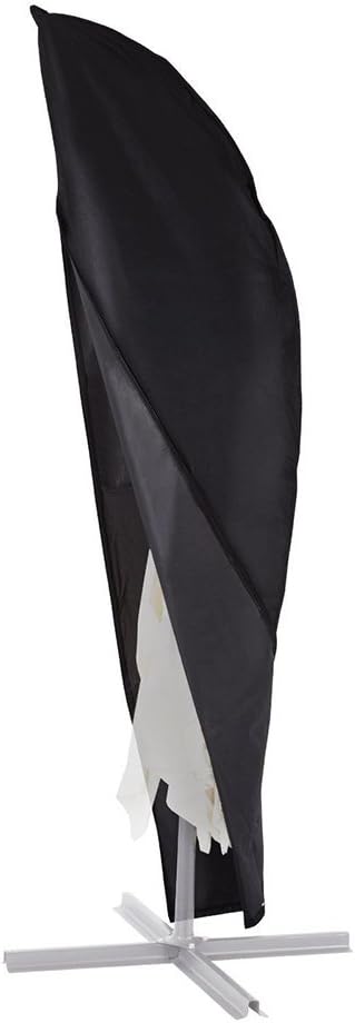 About2shop Waterproof Patio Umbrella Cover Outdoor All-Weather Protective Cantilever Cover Black