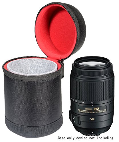 WGear Semi-Hard Lens Case for DSLR Camera Lens (Canon, Nikon, Sony, Pentax, Olympus, Panasonic,etc listed models below…