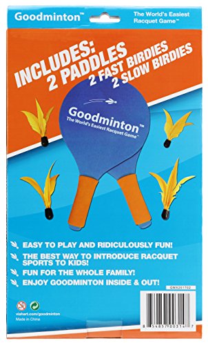 Goodminton | The World's Easiest Racket Game | An Indoor Outdoor Year-Round Fun Racquet Game for Boys and Girls | Gift Box Packaging