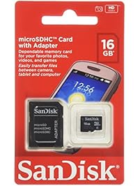 SanDisk 16GB Mobile MicroSDHC Class 4 Flash Memory Card With Adapter- SDSDQM-016G-B35A