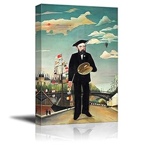 Self Portrait by Henri Rousseau Canvas Print Wall Art Famous Painting Reproduction - 12" x 18"